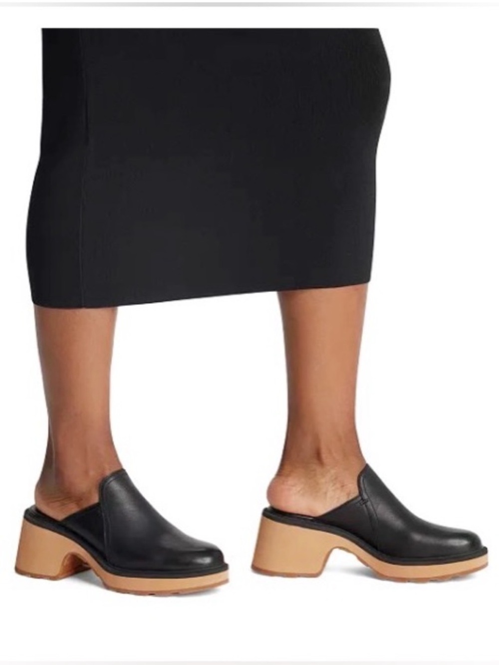 NIB Sorel ‘Hi-Line’ Heel Mule (Black / Tawny Buff) Size 6.5 Retail $150